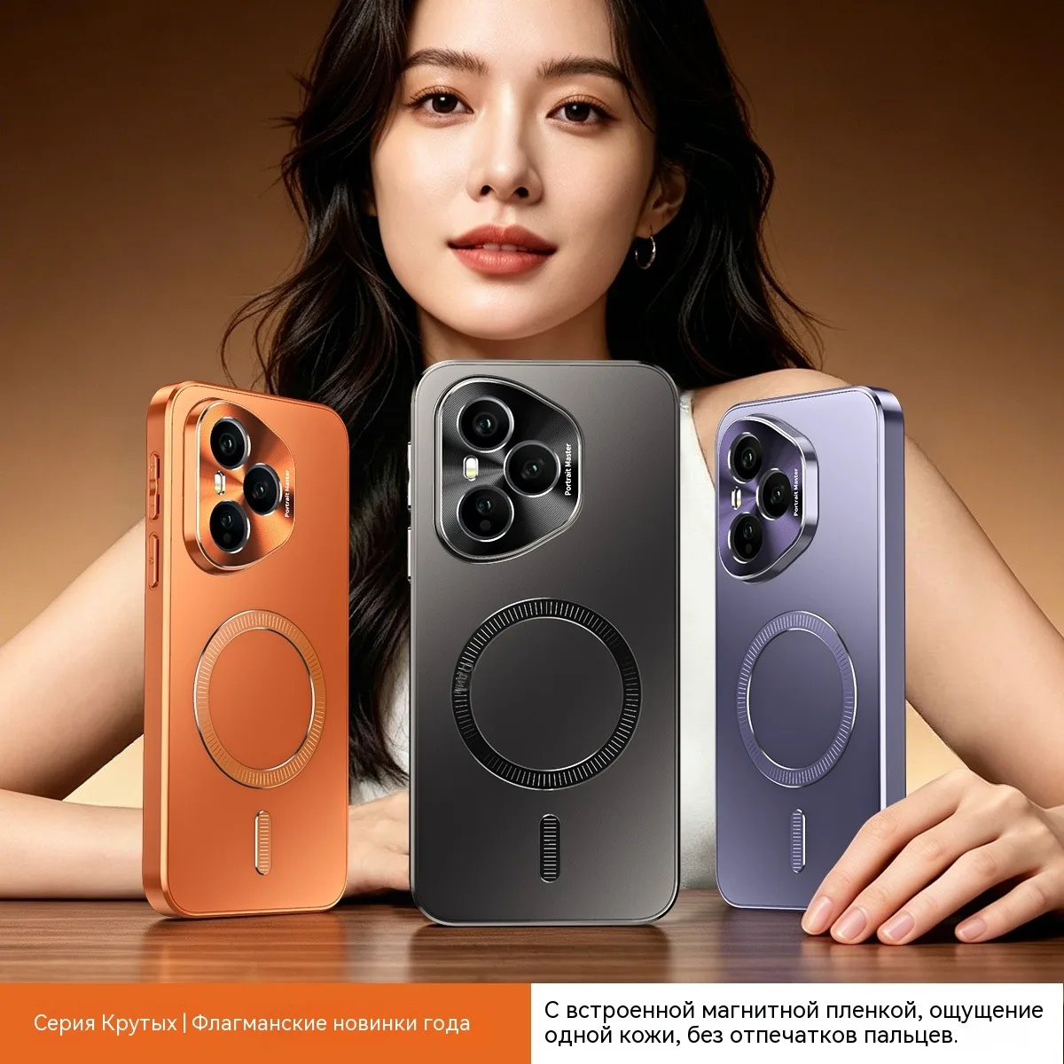 Luxury Metal Lens Protection Magnetic Case with Wireless Charging Capability and Soft Bumper Cover