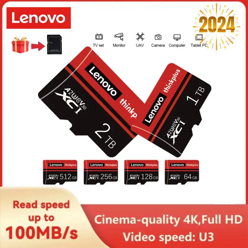 Scheda Di Memoria Lenovo 2Tb Scheda Sd Micro Tf Da 1Tb Scheda Mini Sd Da 512Gb Scheda Di Memoria Sd Uhs-1 Scheda Tf Da 256Gb 128Gb Per Fotocamera Del 