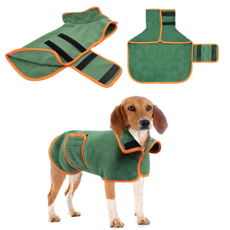 

Dog Bathrobe Towel Bath Robe Pet Drying Coat Absorbent Towel Fast Dry Soft Adjustable Bath Accessories