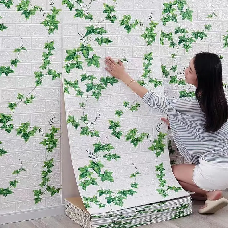 1/5/10M 3D foam brick retro wallpaper ceiling self-adhesive background home wall decoration