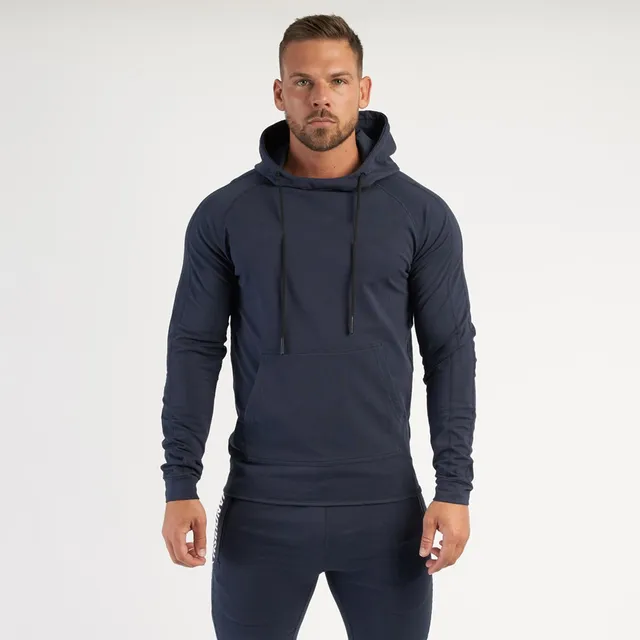 Autumn Casual Sportswear Suit Men Hoodie Pants Set Cotton