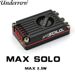 RUSH TANK MAX SOLO 5.8GHz 2.5W High Power 48CH VTX Video Transmitter with CNC shell for RC FPV Long Range Fixed-wing Drones DIY