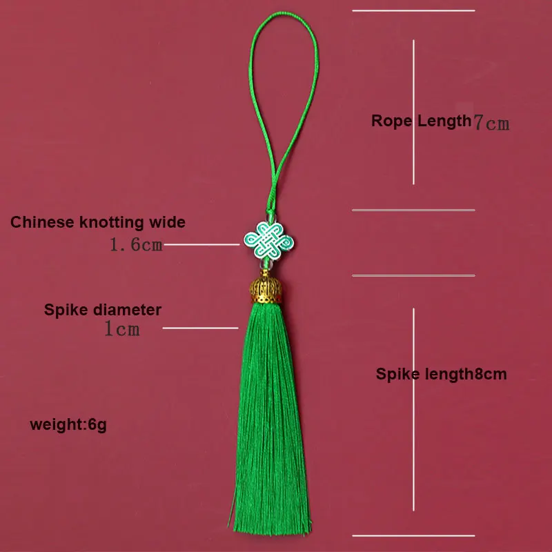 5/10Pcs Crafts Tassels Metal Cap Cloisonne Tassels Silky Handmade Soft Tassels with Cord Loop for DIY Jewelry Making Accessories