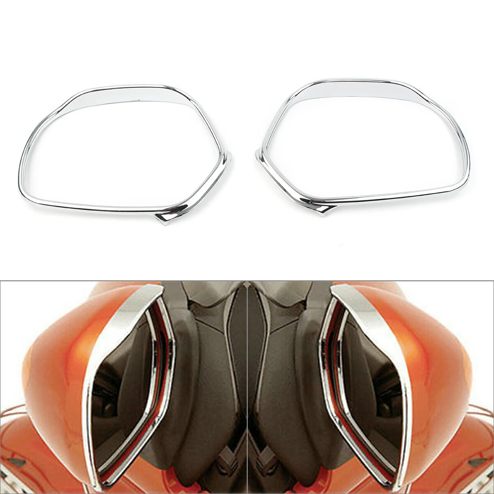 

Gold Wing GL 1800 Chrome ABS Motorcycle Rearview Side Mirrors Trim Decoration For Honda Goldwing GL1800 2001-2011 1Pair