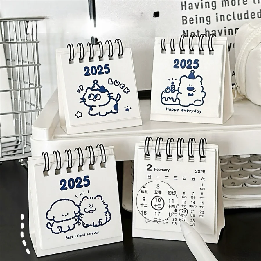 Desk Calendar Mini Calendar Office Desktop Decoration Small Ornament Compact and Portable