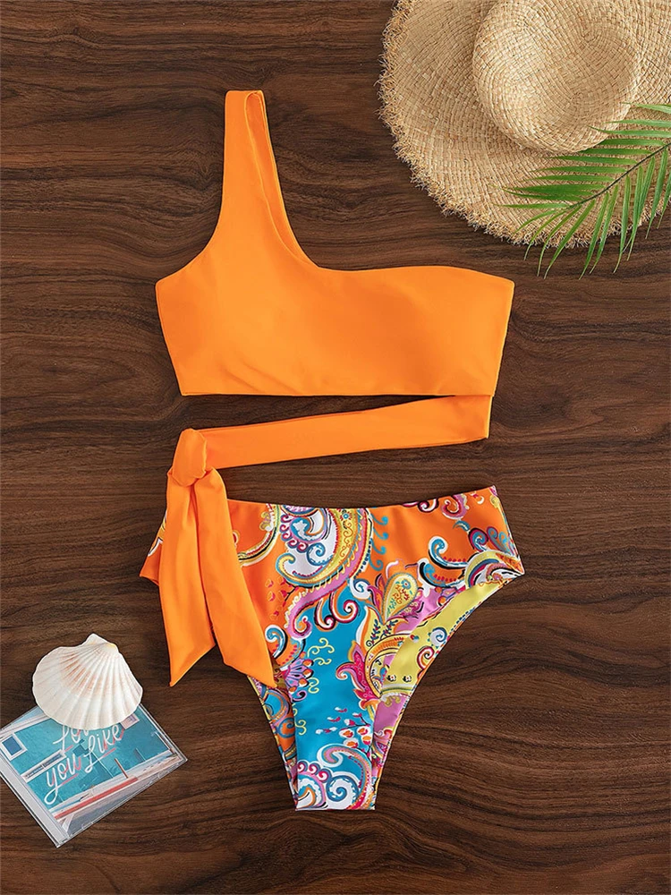 Bikini Set Swimwear for Women High Waisted Bathing Suit Summer Sun