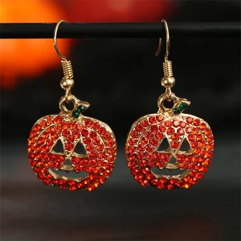 New Halloween Earrings Pumpkin Skull Metal Earrings Female Jewelry Ghost Festival Female Ear Jewelry Earring 2
