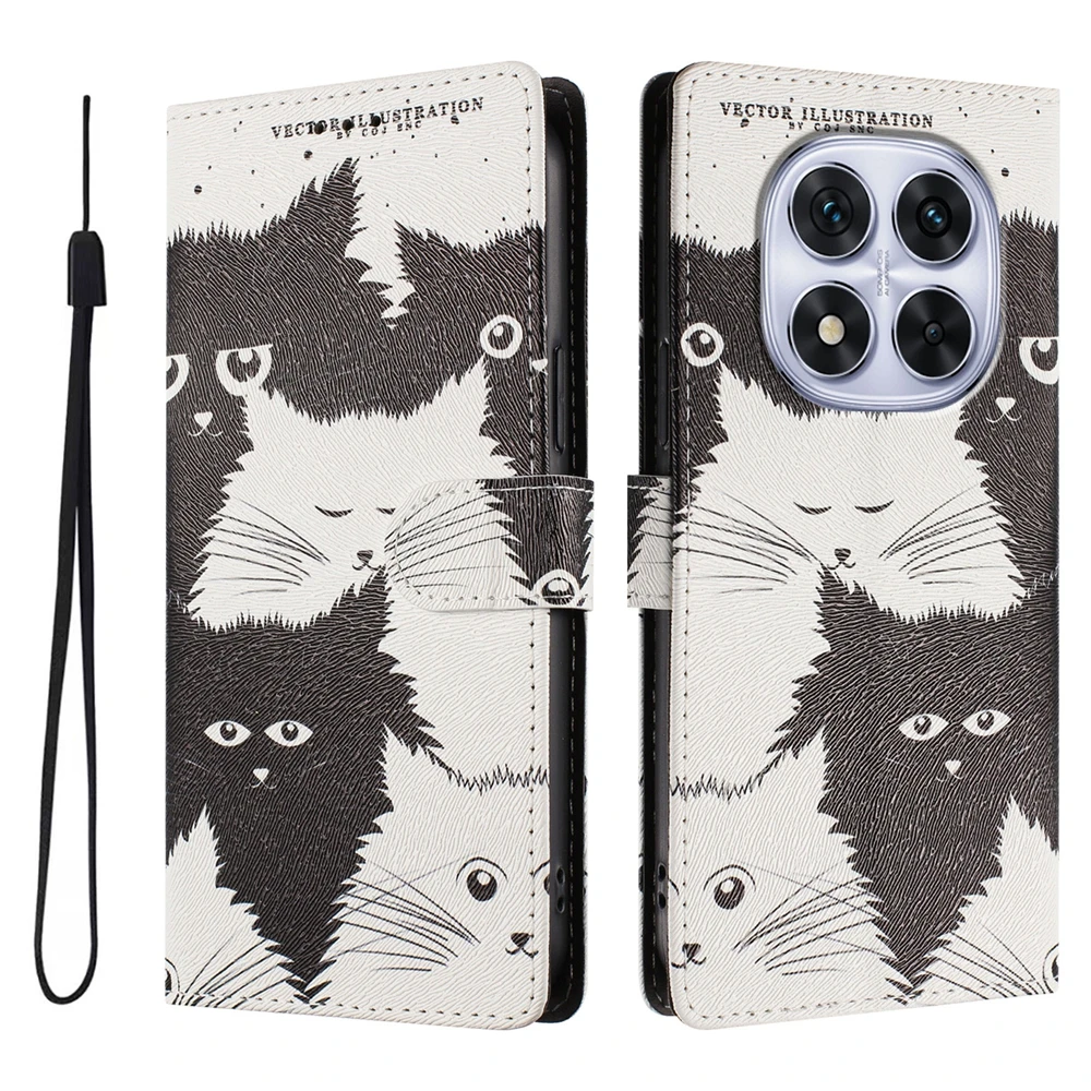 Butterfly Printed Cartoon Leather Wallet Flip Case - Stylish Phone Book Cover