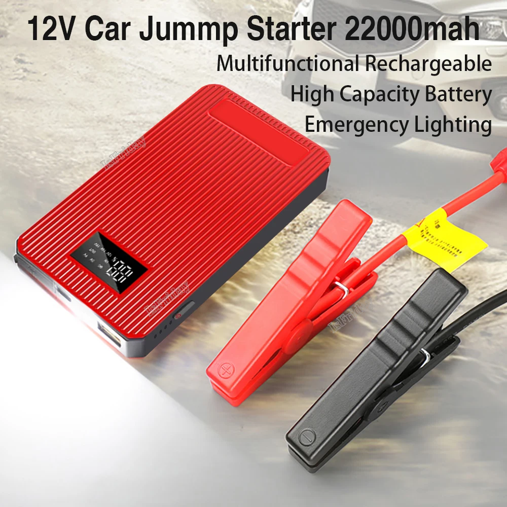 12V Car Jump Starter 22000mAh Power Bank Auto Starting Device 600A