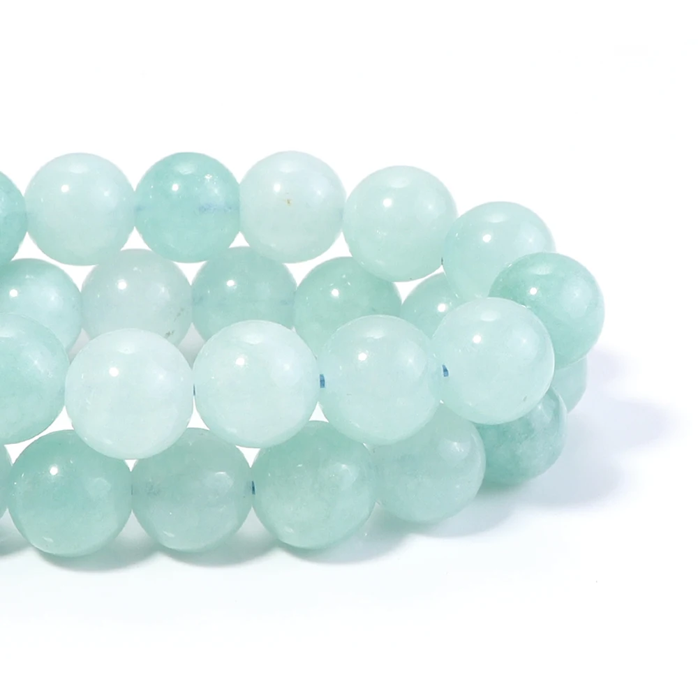 1 가닥 미얀마 옥 비즈 6/8/10mm 라운드 루즈 천연석 비즈 DIY 쥬얼리 만들기 수제 팔찌 공예 액세서리