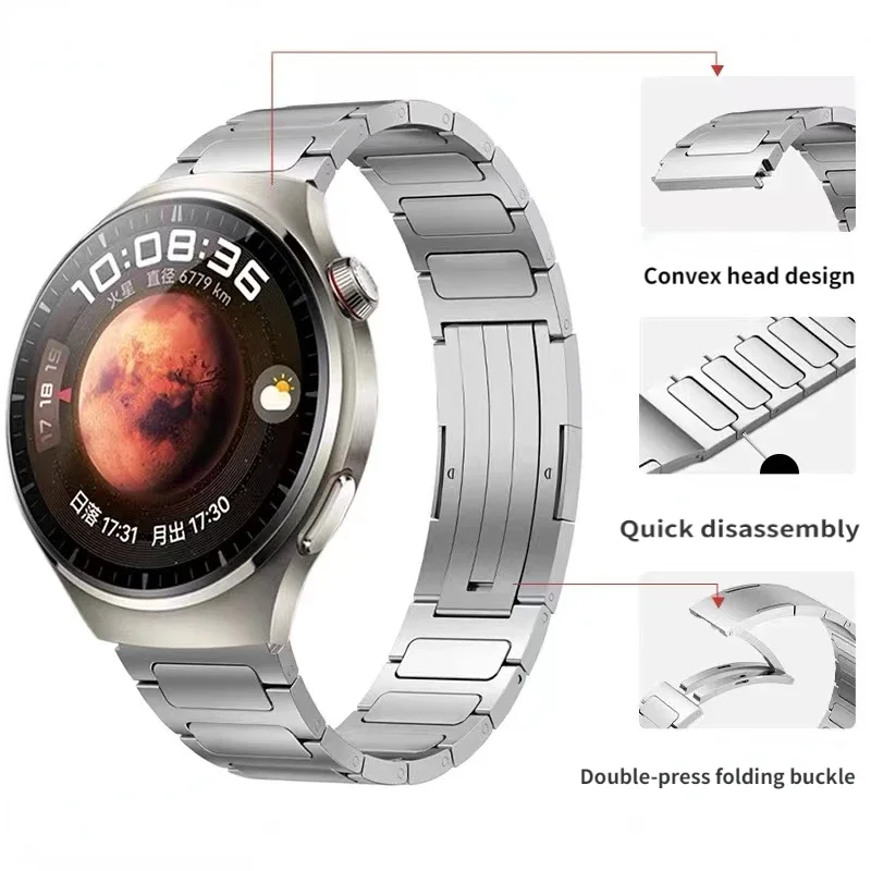 

22mm Titanium Alloy Strap For Huawei Watch 4/4 Pro/3/GT2-3 Pro 2e Lightweight Bracelet Wristband Amazfit GTR 4/Stratos 3 Correa