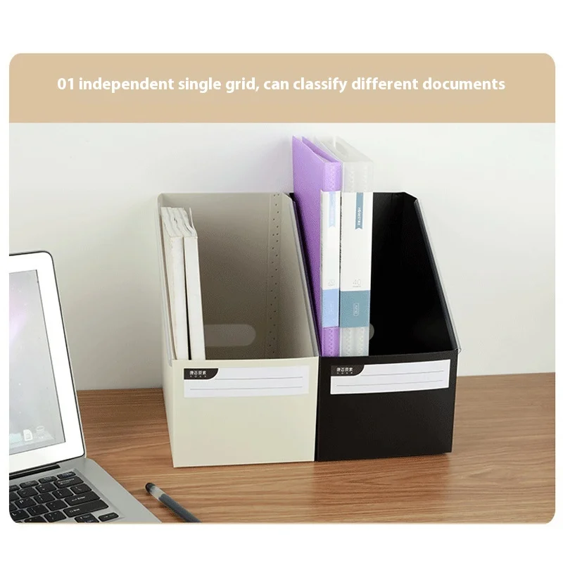 Desktop Foldable File Tray A4 Size File Storage Office Stationery For Various Functions Books Documents Sorting Storage Box