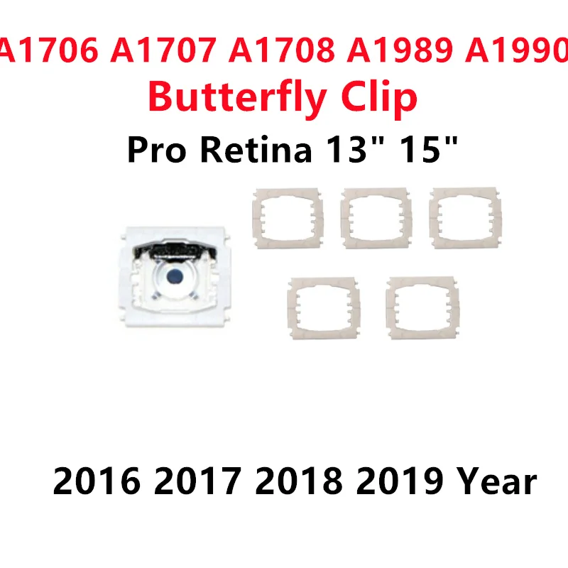 A1989 A1990 A1706 A1707 A1708 Letter keys Keycaps Hinges White Butterfly Clips For Macbook Pro 12" 13" 15" Keyboard Repair