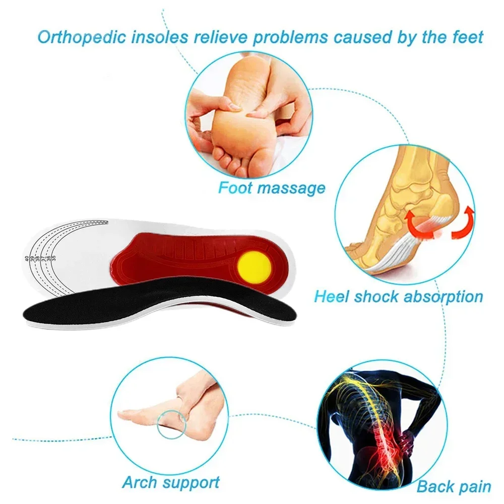 Professional Orthotic Insoles Adult Flat Foot Arch Support Orthopedic Insoles Shoe Cushion Insert Feet Health Care Tool Unisex