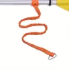 1PC Elastic Kayak Paddle Leash Adjustable with Safety Hook Fishing Rod Pole Coiled Lanyard Cord Tie Rope Rowing Boat Accessories 2