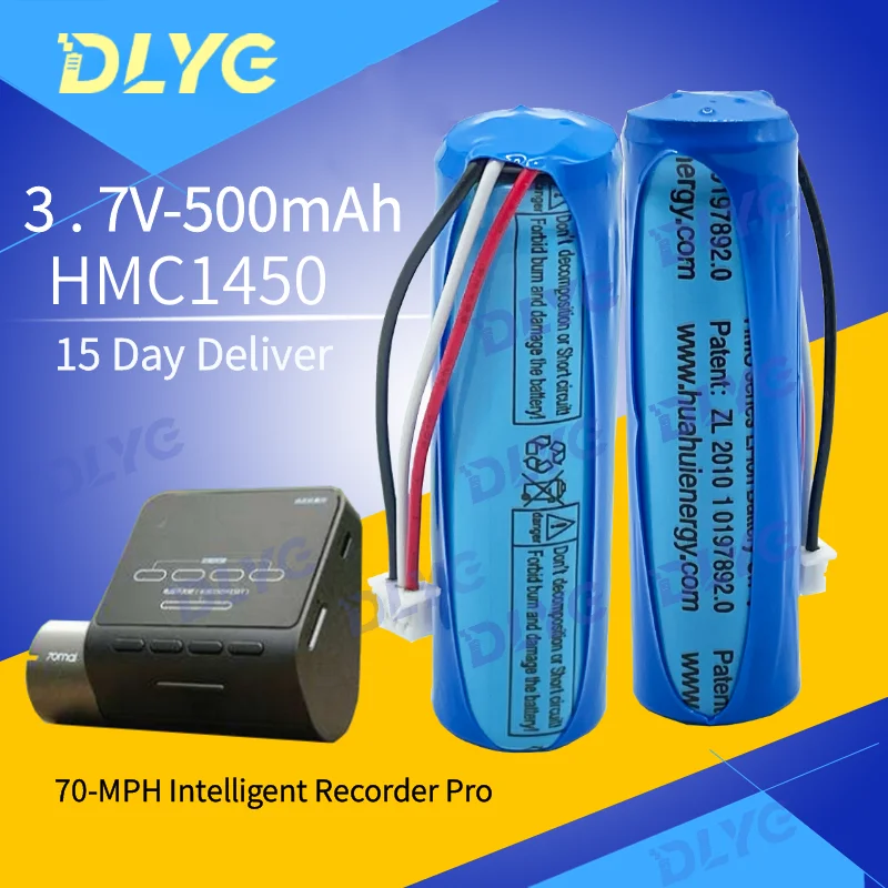 3 7 V Iithium batteryHMC1450 500mAh подходит для 70mai карты видеорегистратора аксессуары наклейка