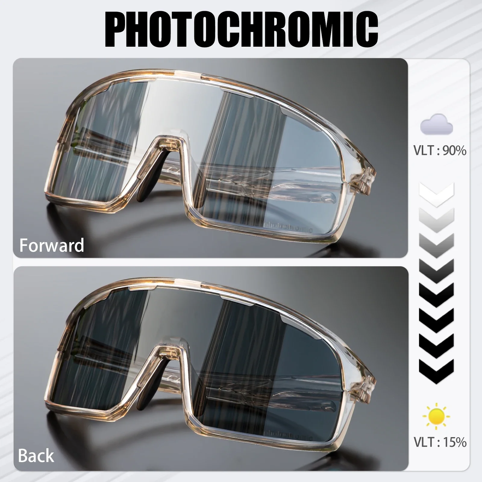 SCVCN Photochromic Sunglasses Cycl Men UV400 Eyewear Sports MTB Outdoor Goggles Bicycle UV400 Women Cycling Glasses Sunglasses