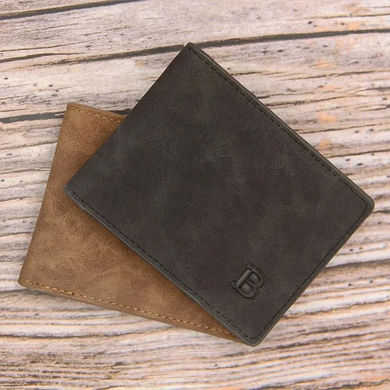 Men Leather Wallet with Zipper Coin Pocket Slim