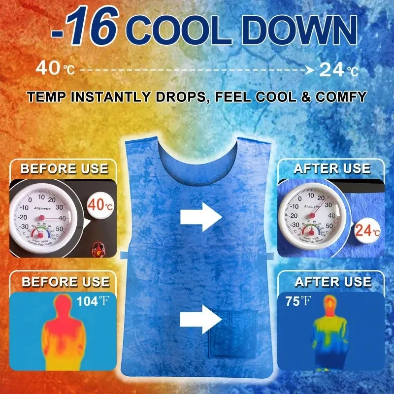 Cooling Vest Cooling Vest Water Evaporative Cool Shirt for MS Patient
