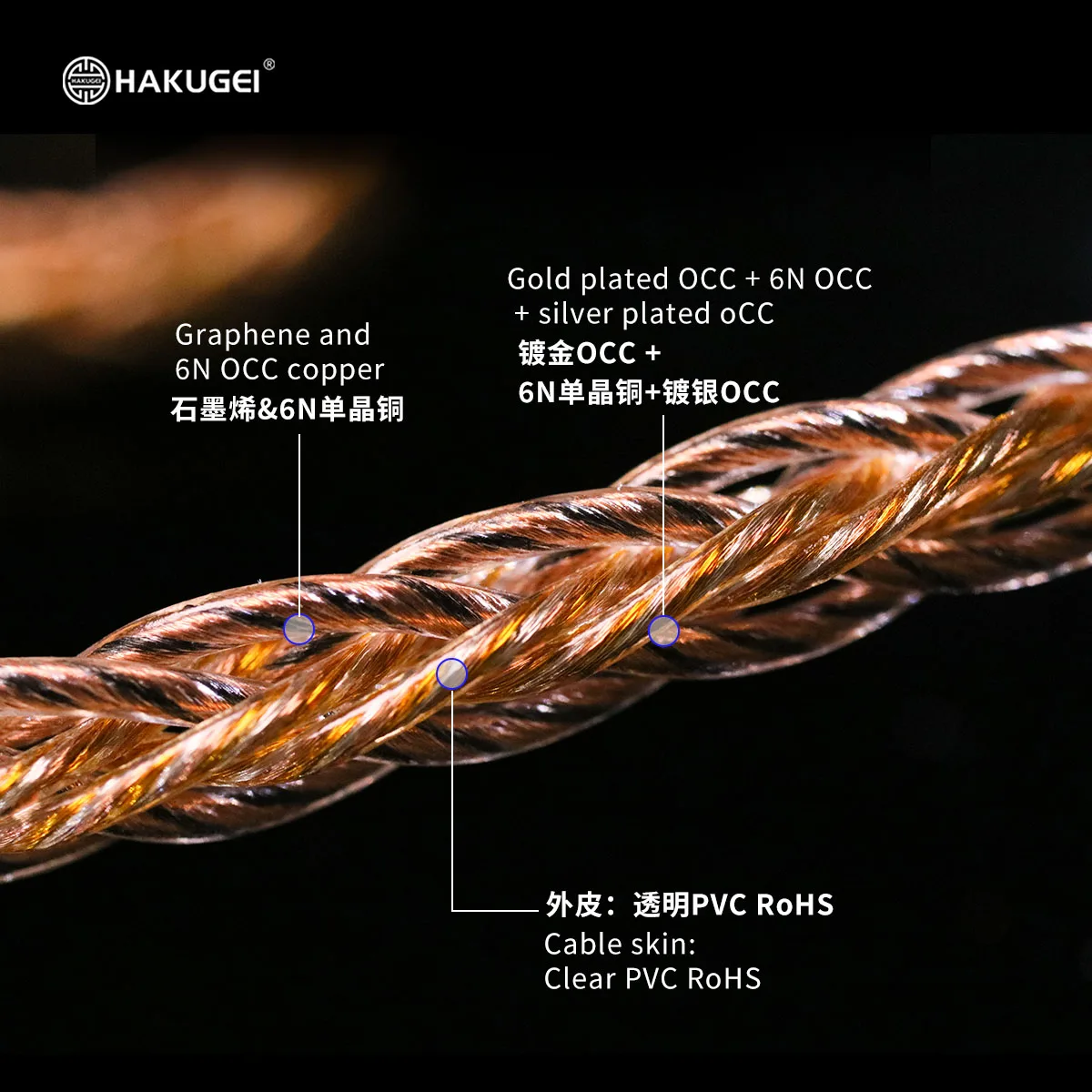 イヤホン Hakugei moon phenix 1DD+3BA+1LCP+2PZT Hakugei Moon Phoenix single-sided 7-unit wired headphone