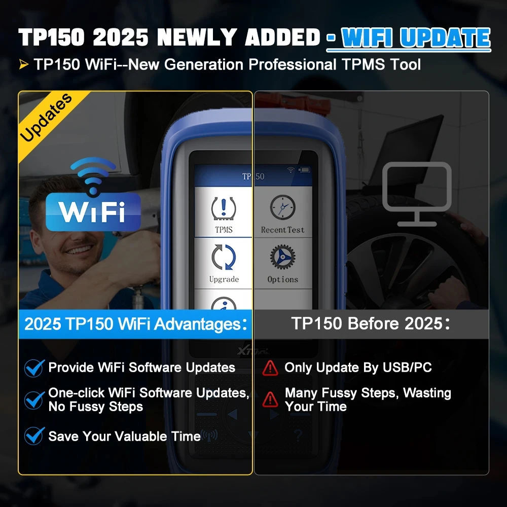 XTOOL TP150 WIFI TPMS Programming Diagnostic Tool Activate All Sensor Work On 315 433MHz Tire Pressure Monitor Read Clear DTCs 3