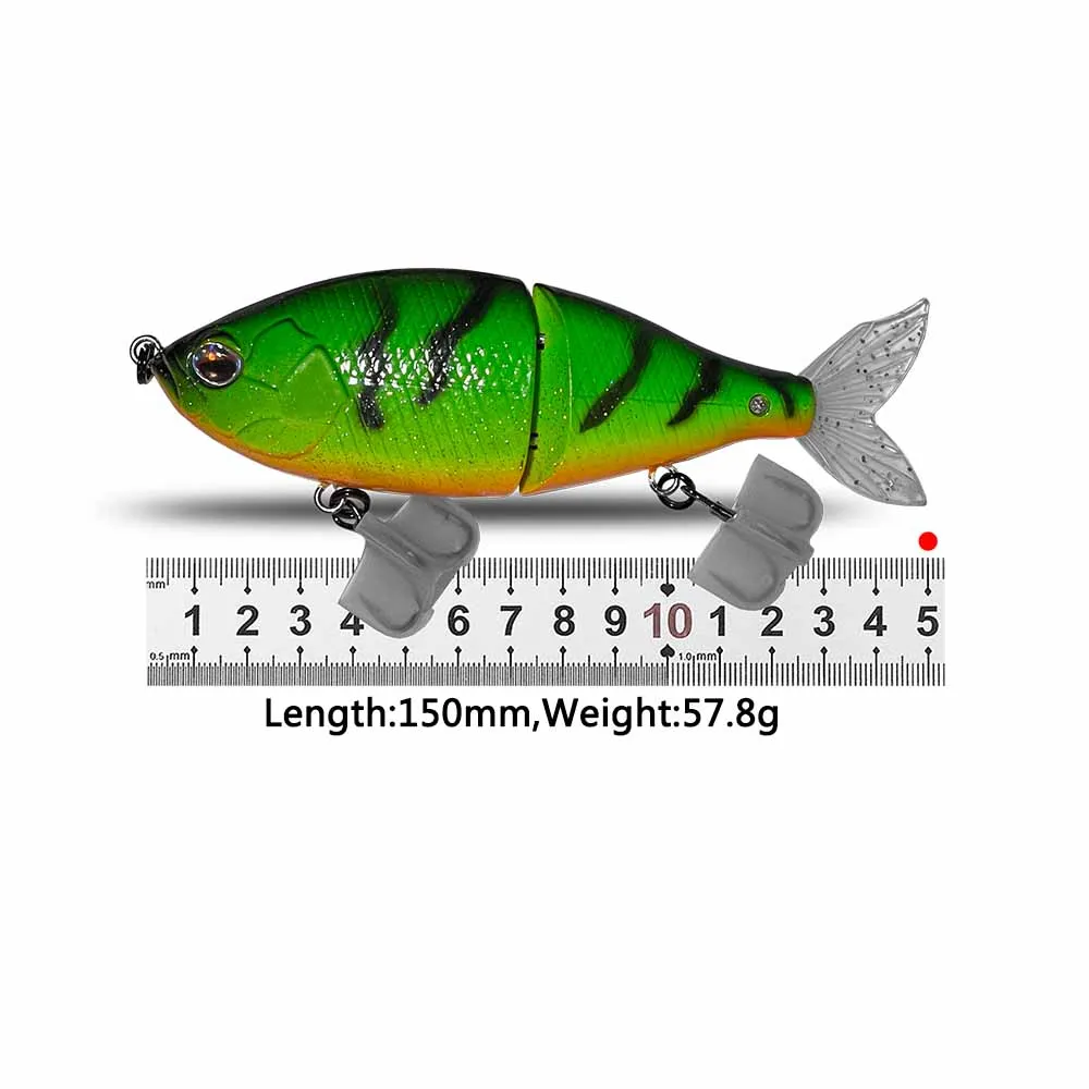 

CF LURE Jointed Bait Sinking 150mm 57.8g 2pcs Shad Glider Swimbait fishing accessories Hard Body Bass Pike Painting Flaw On Sale