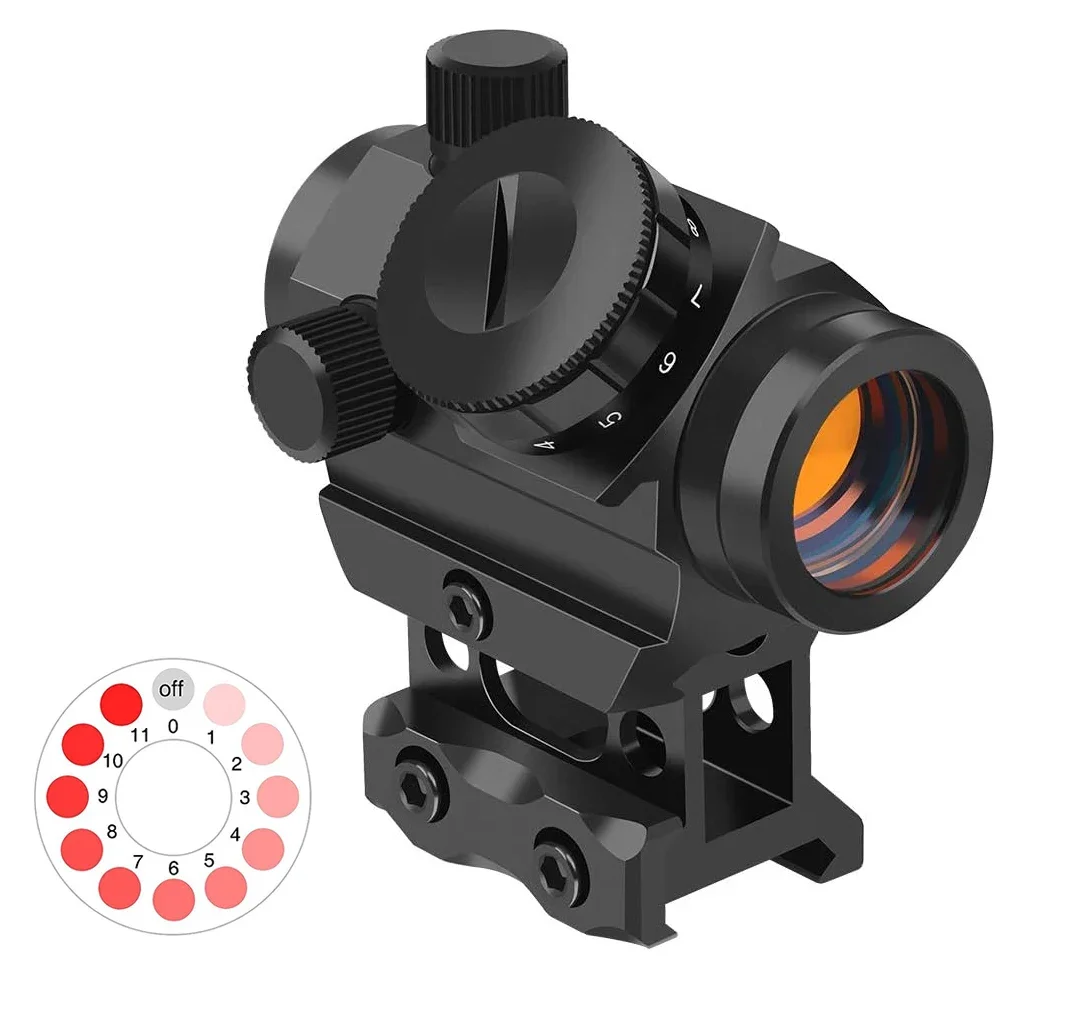 Red Dot Sight 2MOA Red Dot Sight 1x20mm Reflex Sight Waterproof & Shockproof & Fog-Proof Red Dot Scope with 1 inch Riser Mount