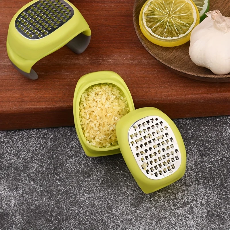 Stainless Steel 4-in-1 Manual Grater & Slicer - Lemon, Cheese,Garlic, Ginger Zester Shredder,Compact Kitchen Tool for Vegetables 3