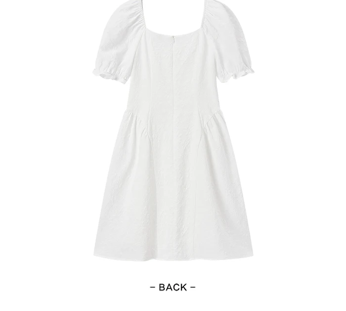 Vestido de mujer con mangas abullonadas, romántico, de verano, nuevo, con tirantes y escote cuadrado, vestido corto, dulce y fresco.