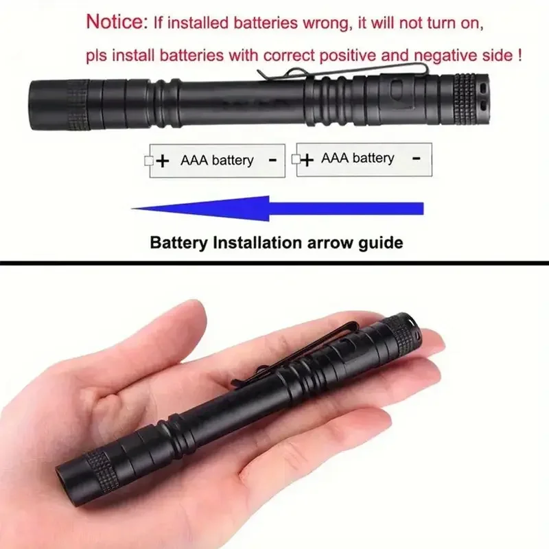 4 6 8 pack 395nm uv flashlight high power led blacklight torch with clip aluminum alloy mini uv penlight for resin curing pet urine detection outdoor camping fishing battery powered batteries not included without battery Product details 8