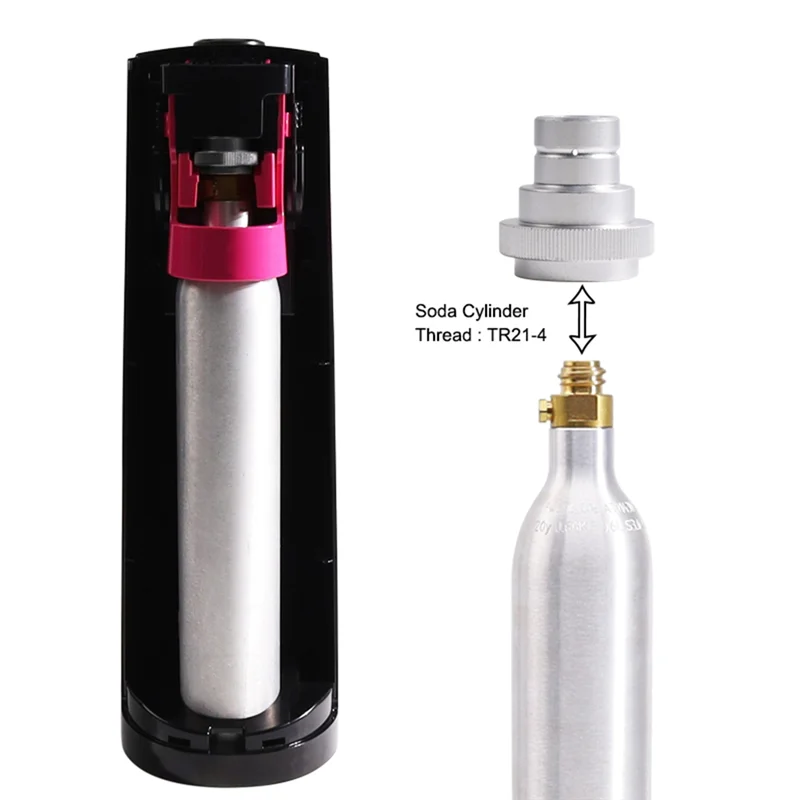 Adattatore Rapido Per Co2 Soda Water Sparkler Duo, Conversione Tank Canister Per Soda Stream Soda Machine Silver