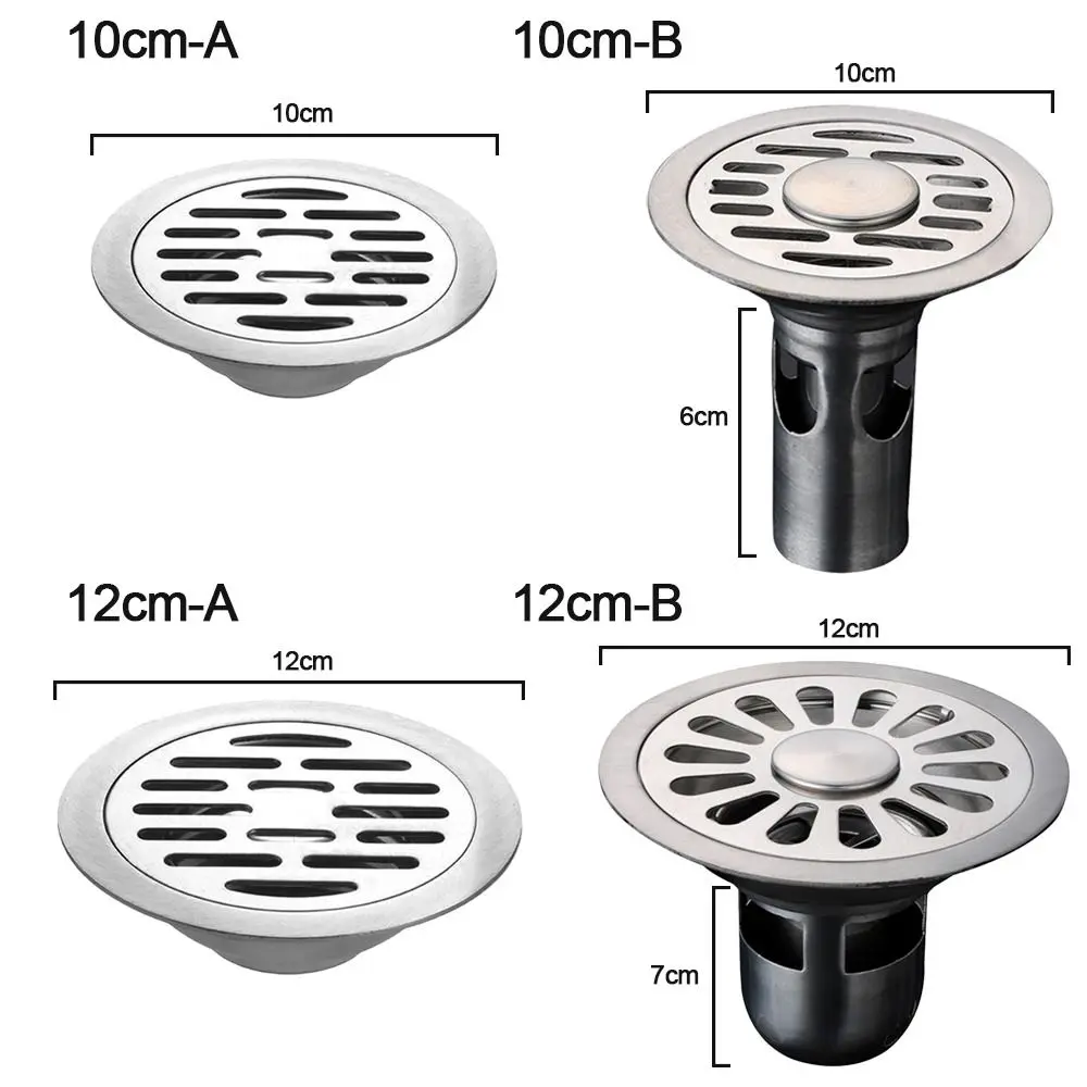 10/12cm Stainless Steel Floor Drains Anti-odor Drainage Strainer Washing Machine Drainer Shower Strainer Cover Bathroom Hardware images - 6