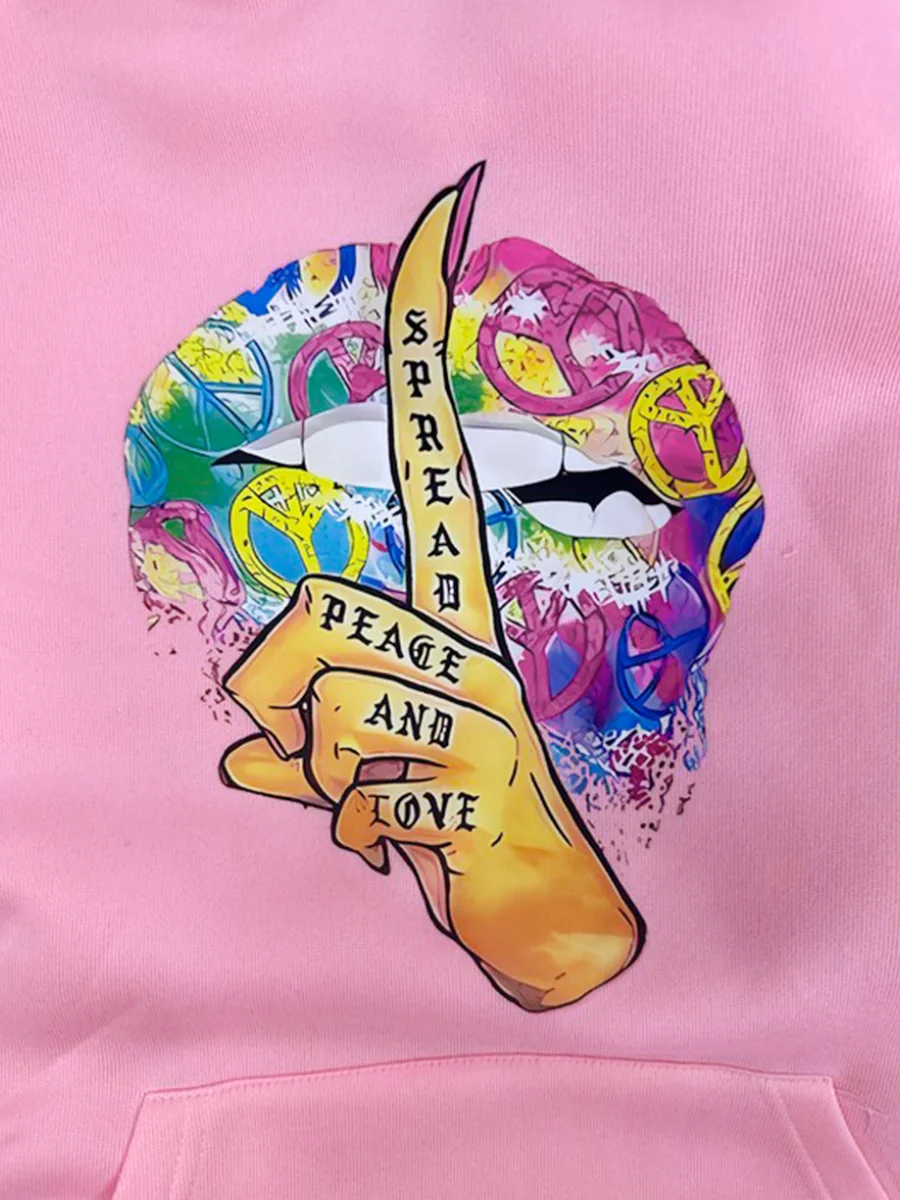 Autumn Winter 2pcs Set Letter Print Pocket Tracksuit Set Women Sportwear Fleece Hoodies Pullover Sweatshirts Pants Outfits