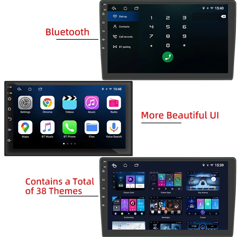 Carplay Android Auto 2 Din Car Radio Android 11 2+32G GPS Car Audio 7"/9"/10" WI