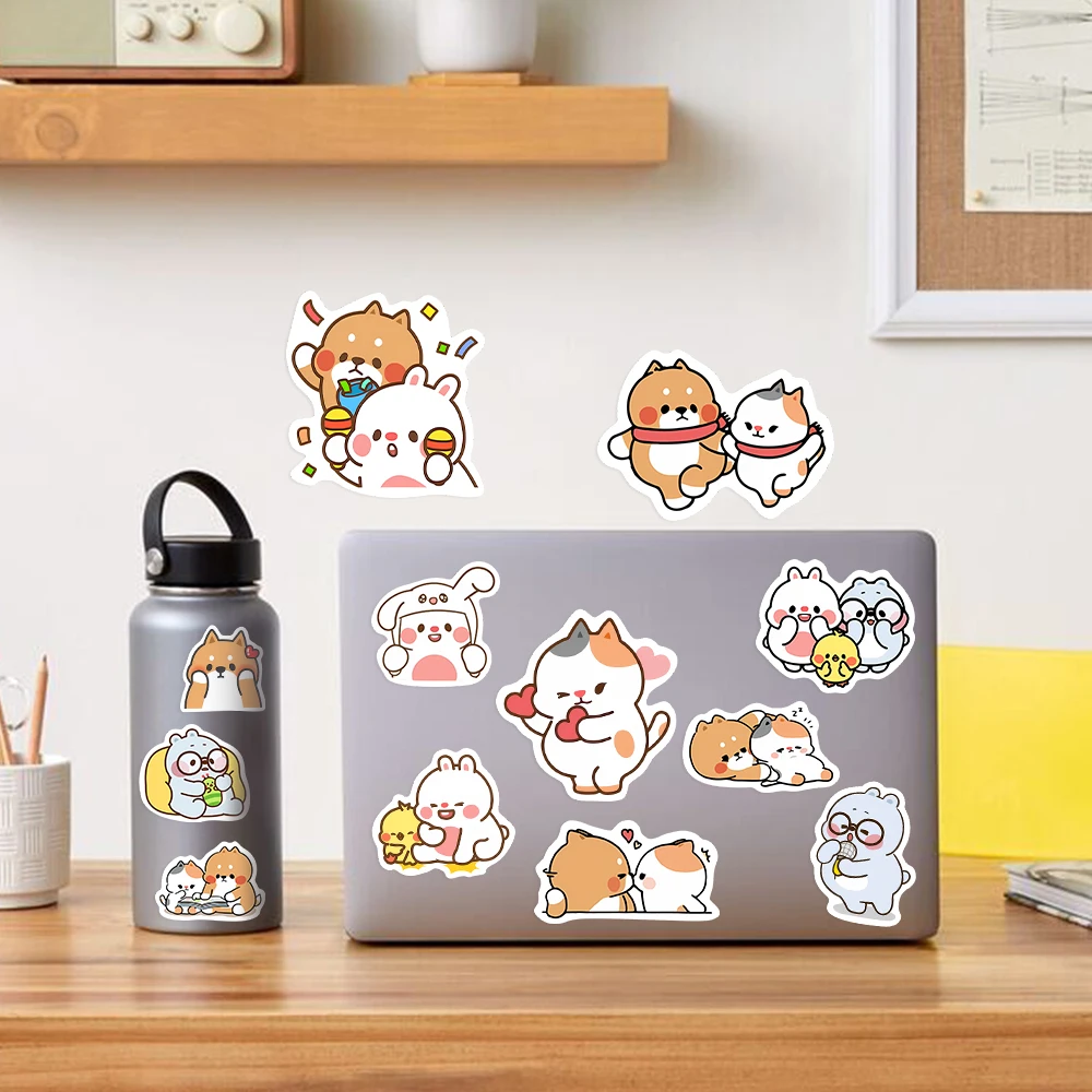 10/25/50PCS Kawaii Cartoon Anime Tonton Friends Stickers Waterproof Scrapbooking Material Notebooks Laptop Luggage Guitar Toy