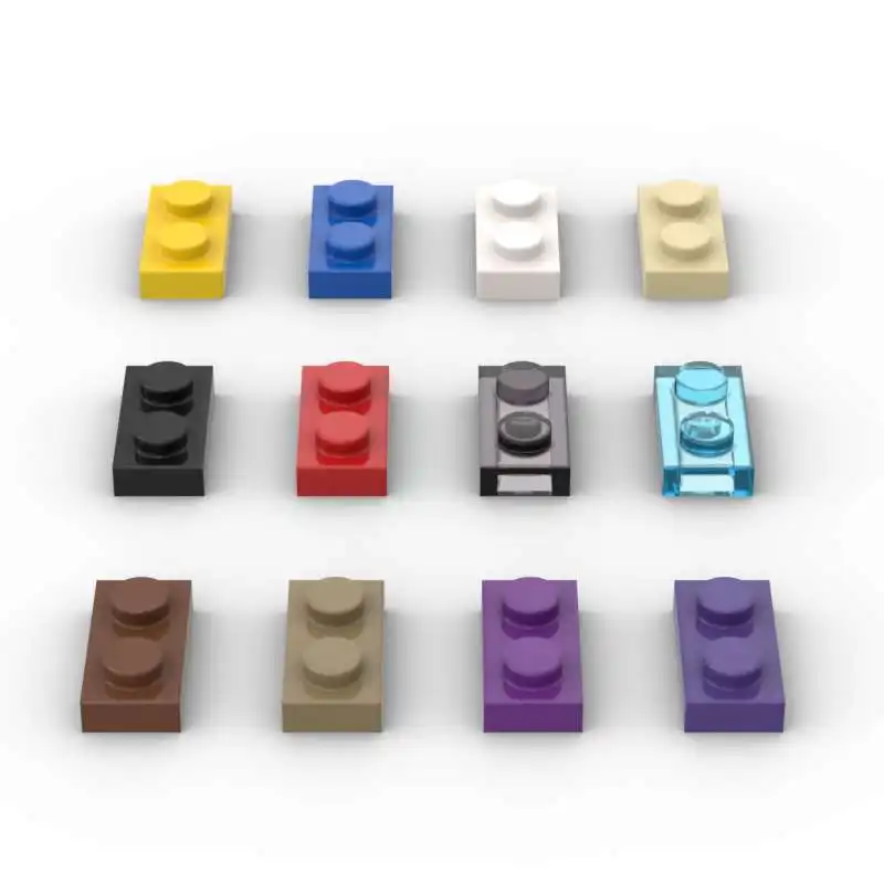 MOC 10 шт. 3023 пластина 1x2, набор строительных блоков, высокотехнологичная доска, строительные блоки, детские блоки, детская идея для творчества, игрушка, подарок для детей на день рождения