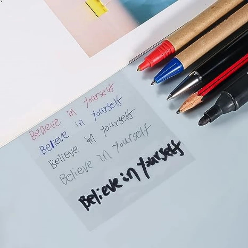 400 Sheets Transparent Sticky Notes Pad , See through Self-adhesive Sticky Notes Pads for Book Annotation, Office, School 5