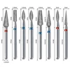 10Pcs Diamond Milling Cutter For Manicure Electric Nail Drill Bits Accessory Pedicure Machine Nail File Gel Remover Tool 3