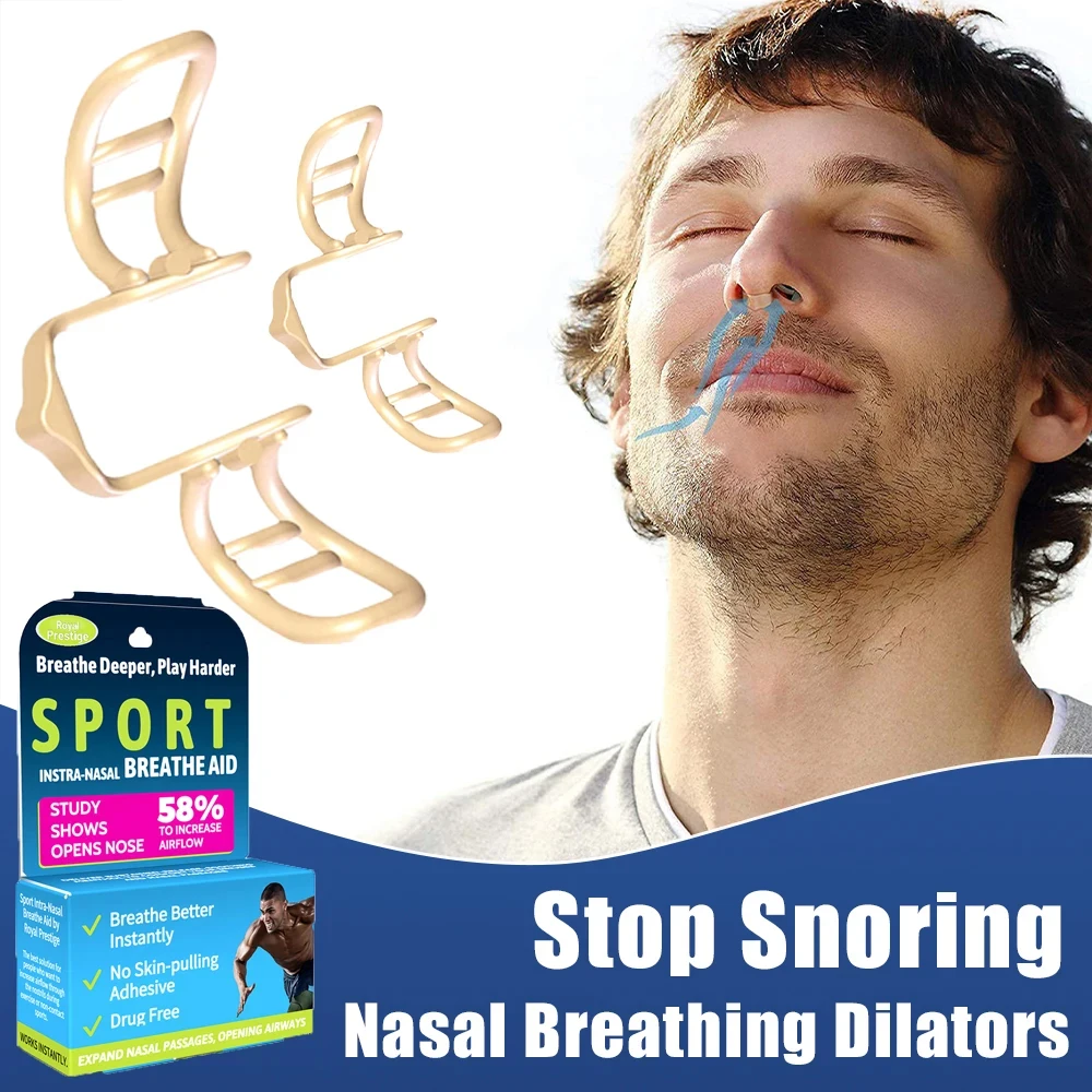 Snore Stopper Nasal Dilator for Snore Reduction Increases Airflow Anti Snoring Devices Silicone Nose Clip Improve Sleep&Snoring