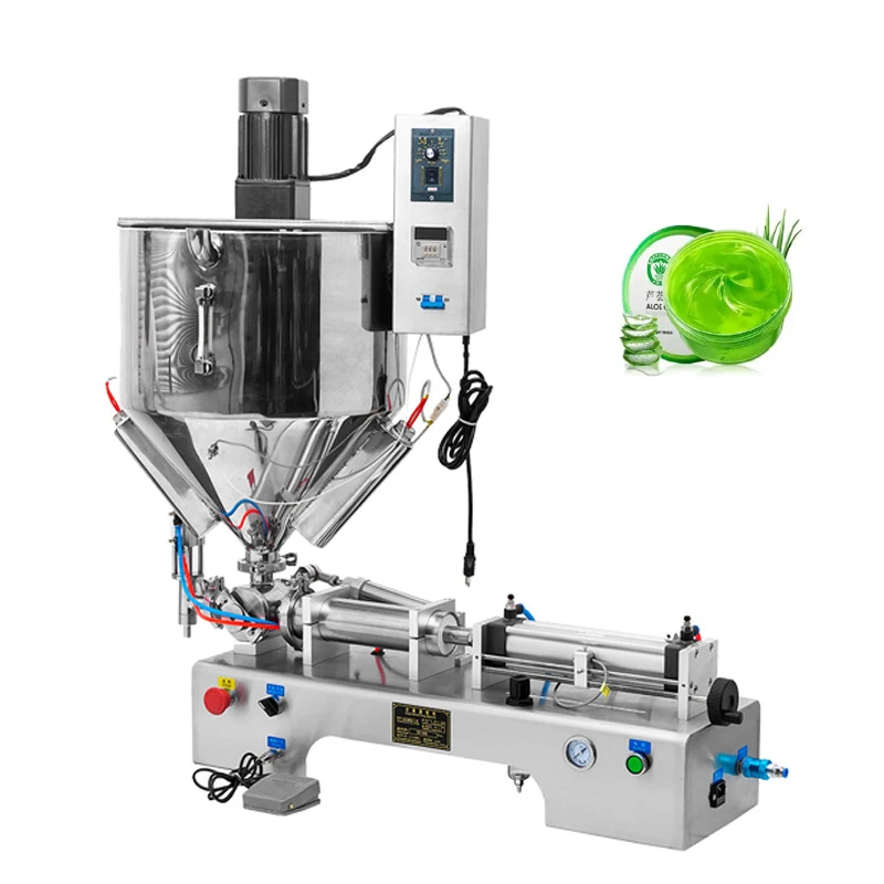 

Honey Sauce Cosmetic Gel Cream Filling Machine Single Head Paste Heating Stirring Type Filling Machine