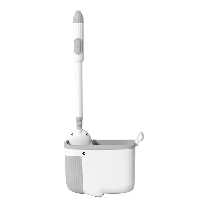 ToiletCleanerBrushNonslipLongHandleSiliconeBathroomScrubbing