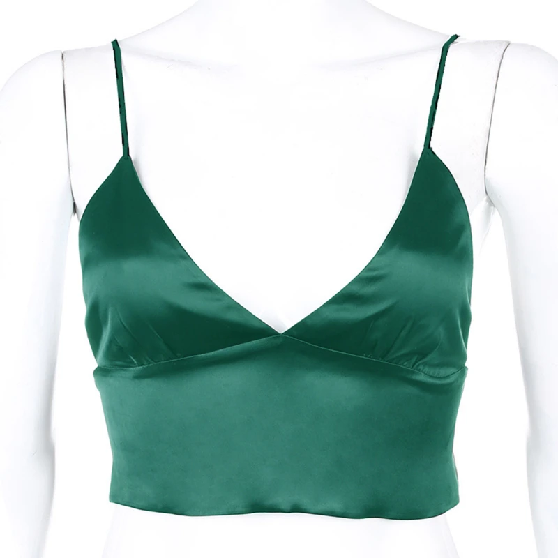 Sexy Crop Top Women Summer Backless Cami Tops Slim Fit Basic Tops Ladies Fashion Solid Color Camisole Party Top Streetwear