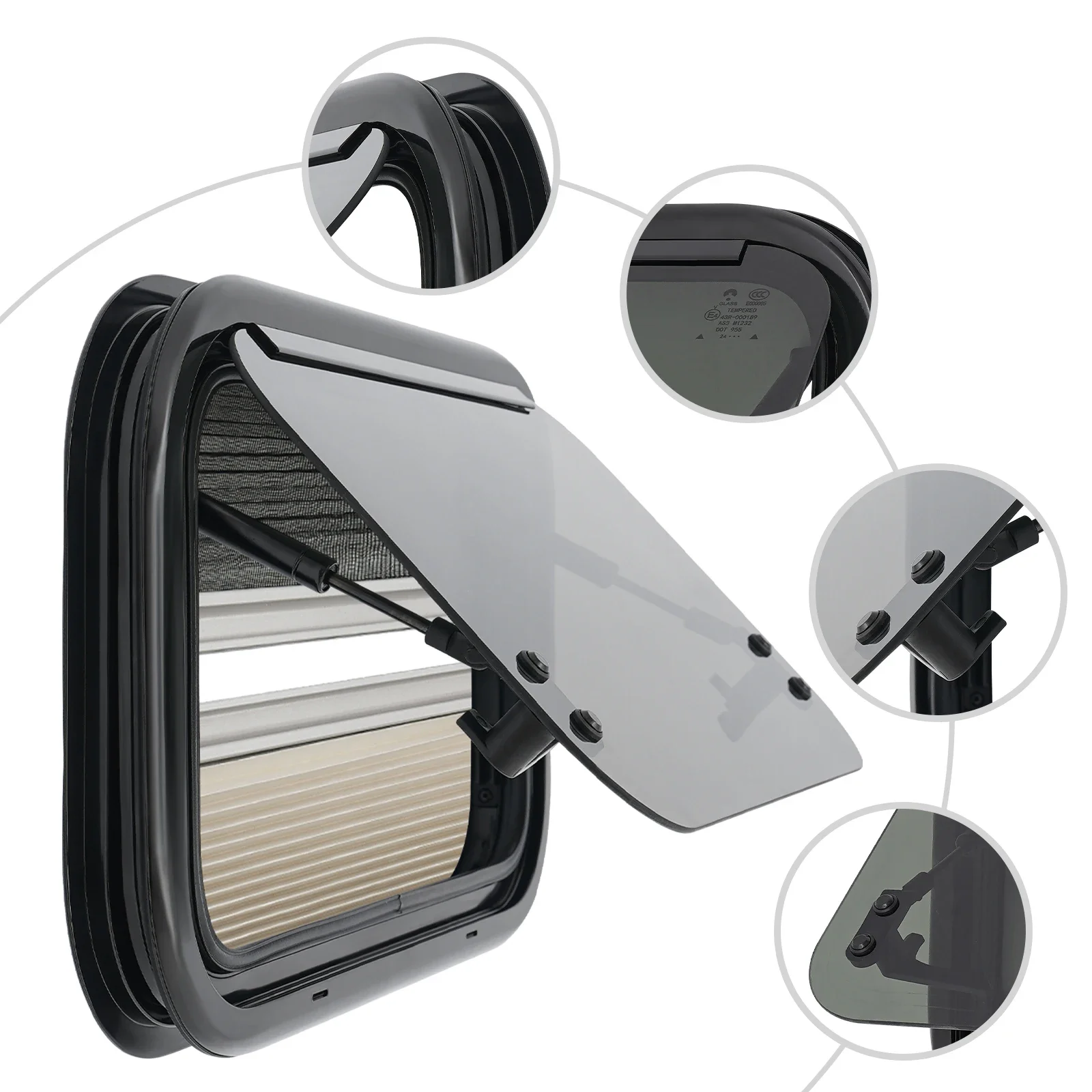 9104116026 dometic schuifraam S5 voor inbouw in camper wand voor