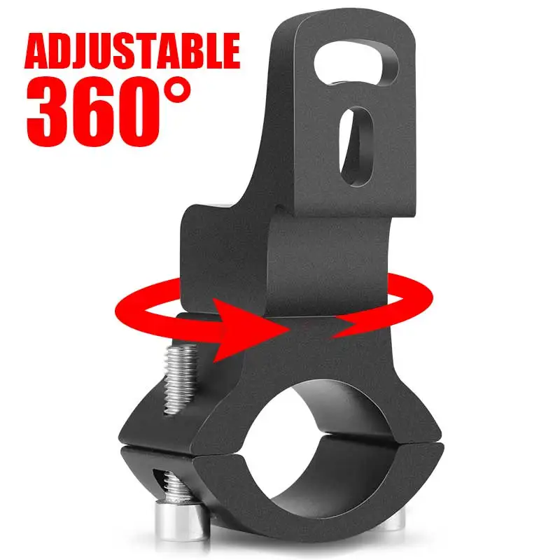 Motorcycle light bracket motorcycle headlight clamp motorcycle headlight mount 22-30mm motorcycle headlight bracket bumper mount clamp handlebar auxiliary lamp fog light 360 degrees adjustment bracket