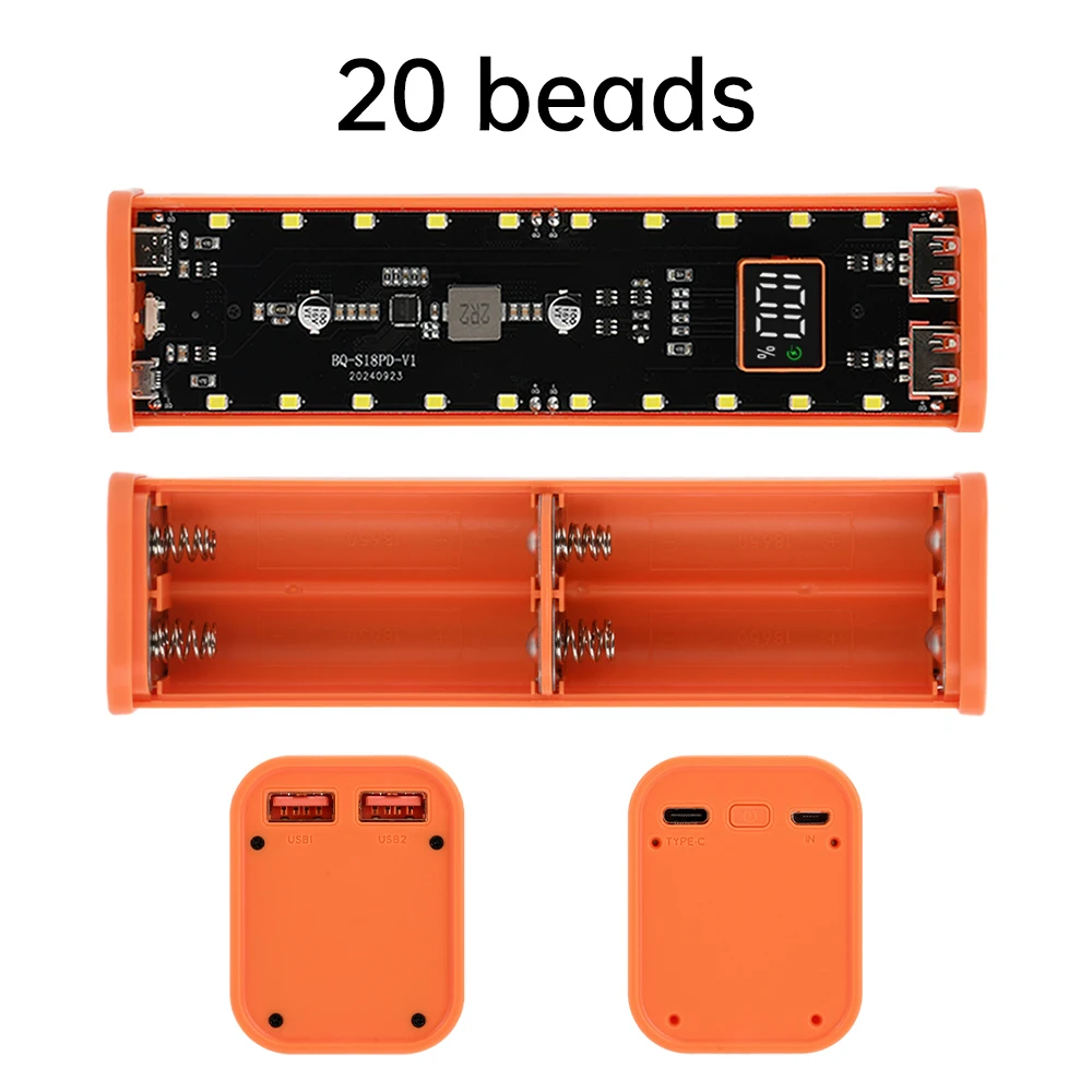 Battery Storage Box Battery Holder Power Bank Case Battery Power Bank Box DIY Shell 8*18650 Battery Holder Power Bank Case DIY Kit Fast Charging Mobile Power Kits No Soldering Rechargeable Battery Box