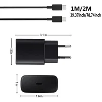 25W USB C Fast Wall Charger with USB C to Type C Fast Charging Cable For IPhone 15 16 Samsu Galax S25 24 S23 S22 S21 S20 Note 10 - Image 2