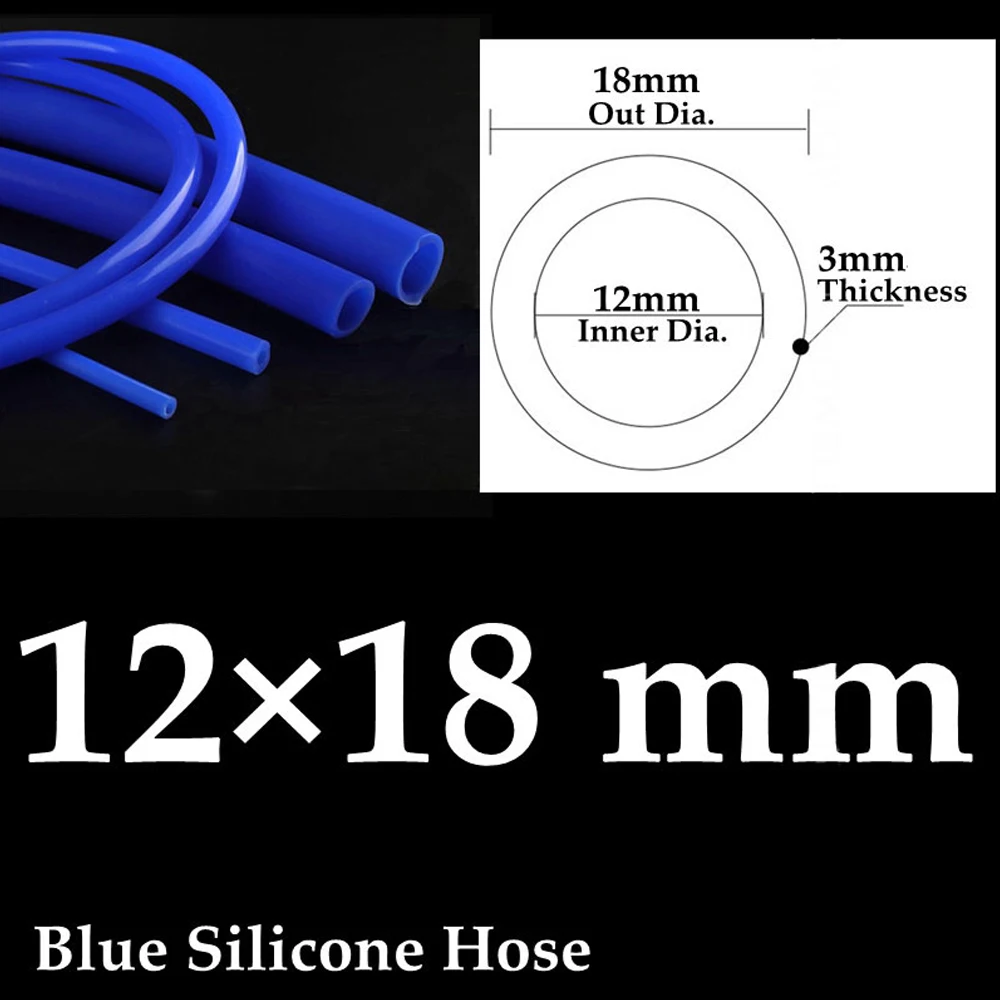 High-Performance Blue Red Silicone Vacuum Hose - 1 Meter x 3mm Thickness, Universal Size Range