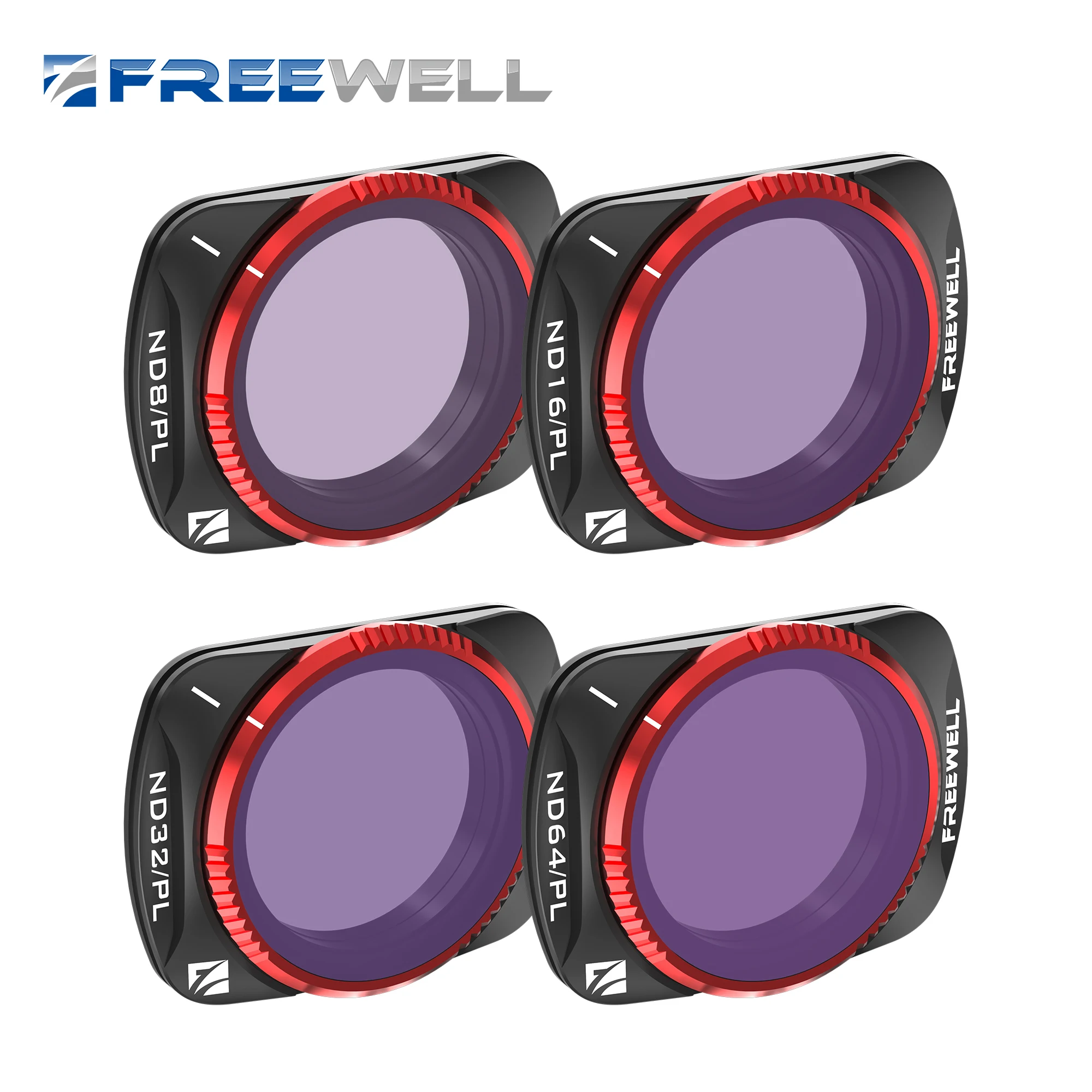 

Freewell 4Pack Bright day QuickSwap ND/PL Hybrid Filter Kit for Osmo Pocket 3: Effortless Installation, Gimbal Compatibility