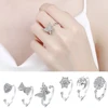 Rotatable Butterfly Daisy Flower For Women Fidget Spinner Anxiety Bead Ring Adjustable Rotate Freely Anti Stress Jewelry 2022 1