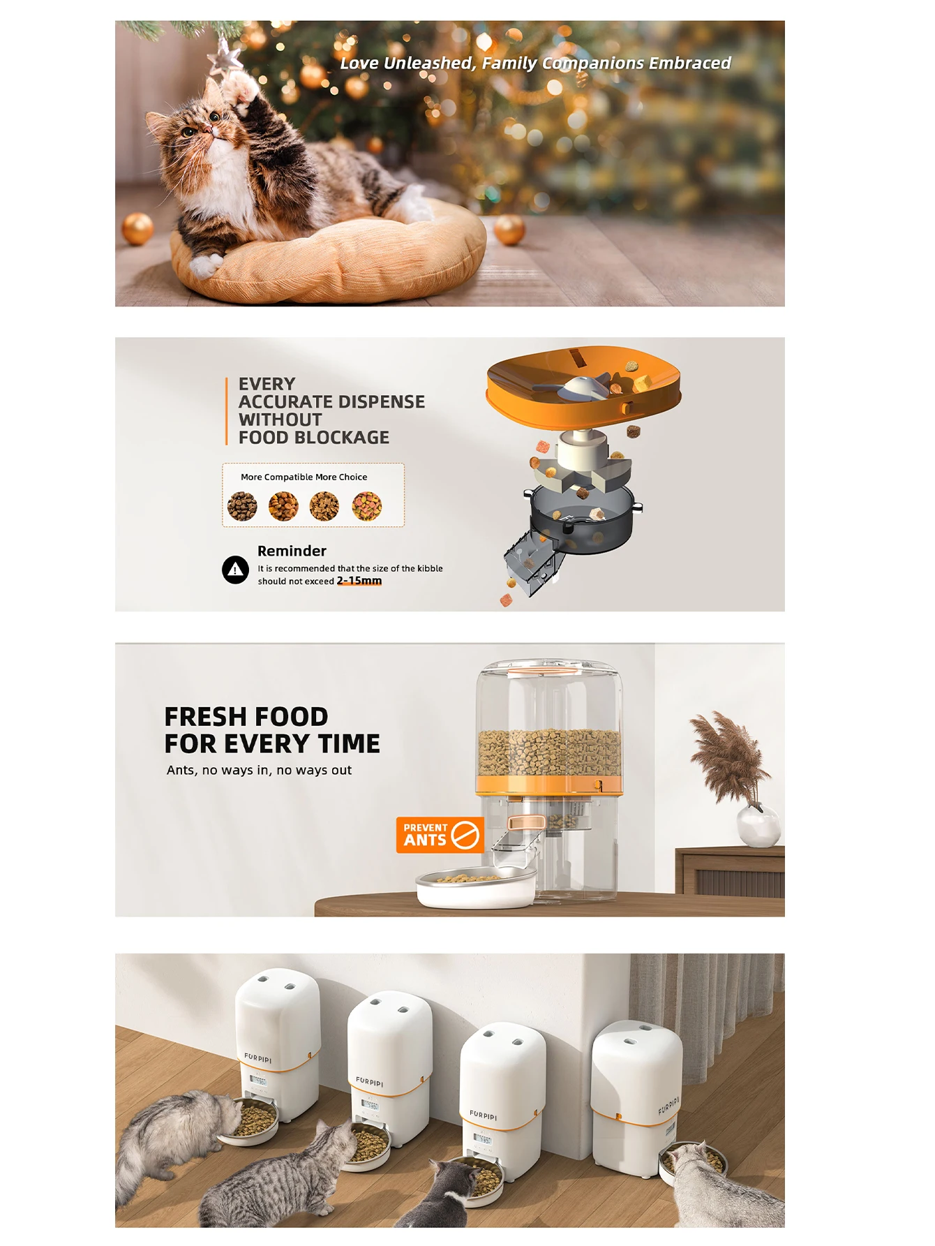 1080P HD Camera Automatic Cat Feeder with 5GWiFi Tuya Pet Cat Smart Food Kibble Dispenser Auto Feeder For Cats Dog Accessories 3